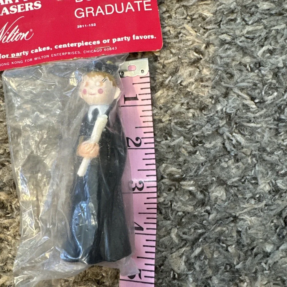 RARE Vintage Wilton Graduation Boy Cake‎ Topper New In Bag- Party Pleasers